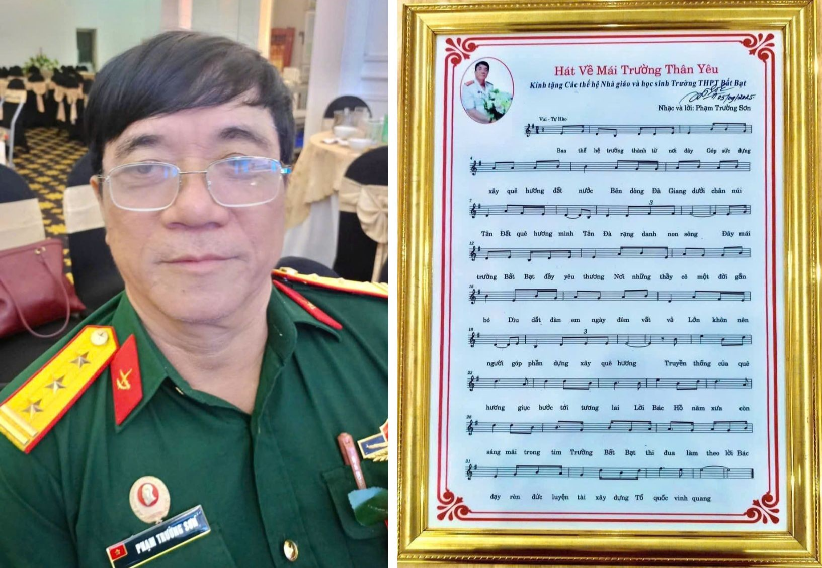 Nghệ sỹ Phạm Trường Sơn và ca khúc Tự hào về mái trường THPT Bất Bạt 60 năm xây dựng và trưởng thành