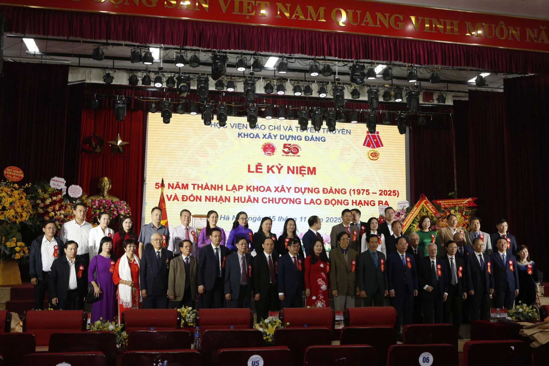 Khoa Xây dựng Đảng (Học viện Báo chí và Tuyên truyền): Kỷ niệm 50 năm thành lập và đón nhận Huân chương Lao động hạng Ba
