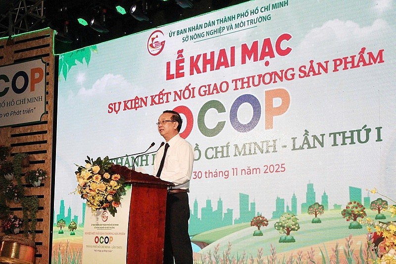 Phó Chủ tịch UBND TP. HCM Bùi Minh Thạnh đánh giá cao nỗ lực của các chủ thể sản xuất, ngành nông nghiệp trong việc thực hiện Chương trình OCOP