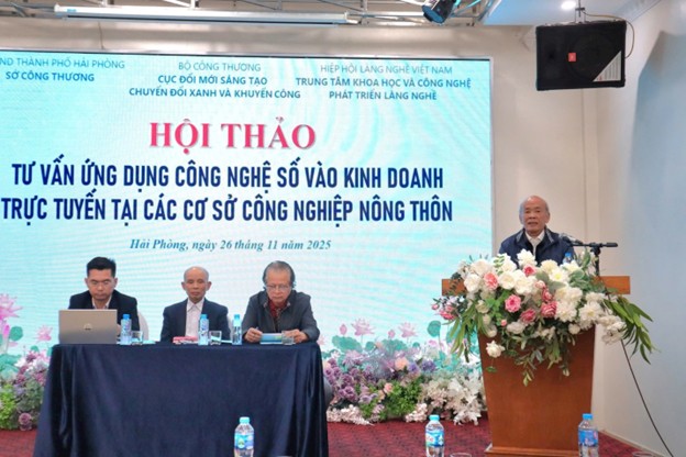 Hiệp Hội Làng nghề Việt Nam tổ chức Hội thảo “Tư vấn Ứng dụng công nghệ số vào kinh doanh trực tuyến tại các cơ sở công nghiệp nông thôn” Hiệp Hội Làng nghề Việt Nam tổ chức Hội thảo “Tư vấn Ứng dụng công nghệ số vào kinh doanh trực tuyến tại các cơ sở công nghiệp nông thôn”