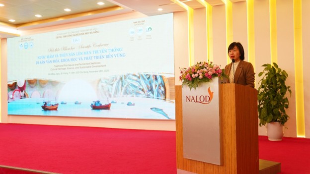 Bà Lê Thị Thục – Phó Giám đốc Sở Khoa học và Công nghệ thành phố Đà Nẵng phát biểu khai mạc Hội thảo Bà Lê Thị Thục – Phó Giám đốc Sở Khoa học và Công nghệ thành phố Đà Nẵng phát biểu khai mạc Hội thảo