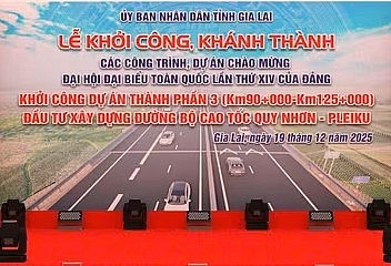 gia lai dong loat khoi cong khanh thanh nhieu cong trinh trong diem chao mung dai hoi xiv cua dang