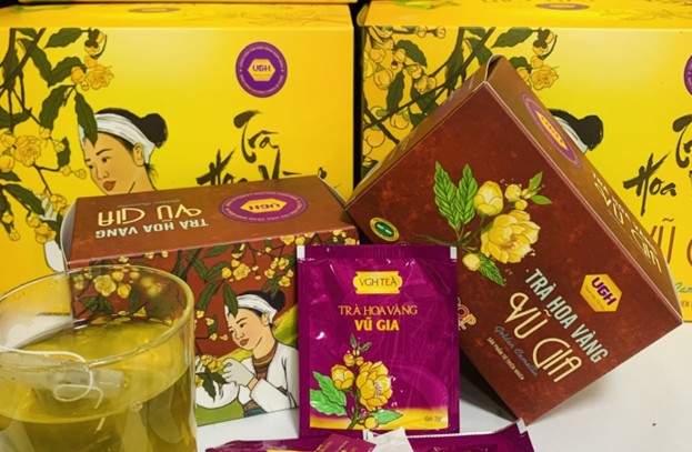 Trà hoa vàng Vũ Gia là sản phẩm OCOP 4 sao của Công ty TNHH Dược liệu Vũ Gia (Ninh Bình)