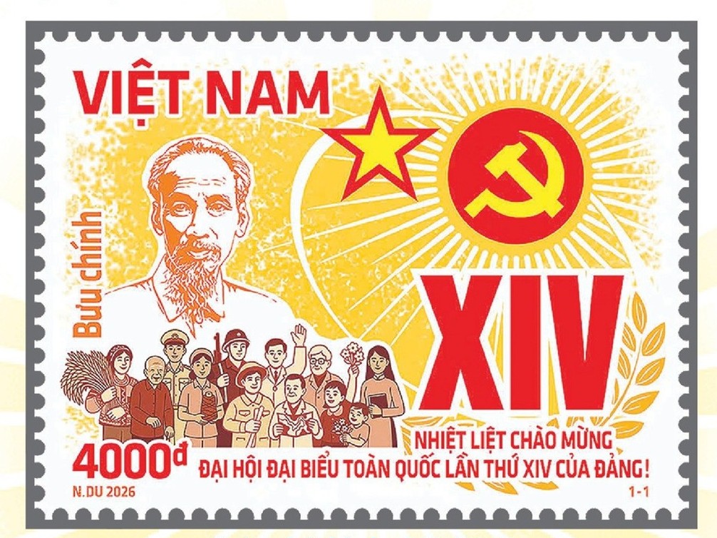 Phát hành bộ tem bưu chính chào mừng Đại hội đại biểu toàn quốc lần thứ XIV của Đảng