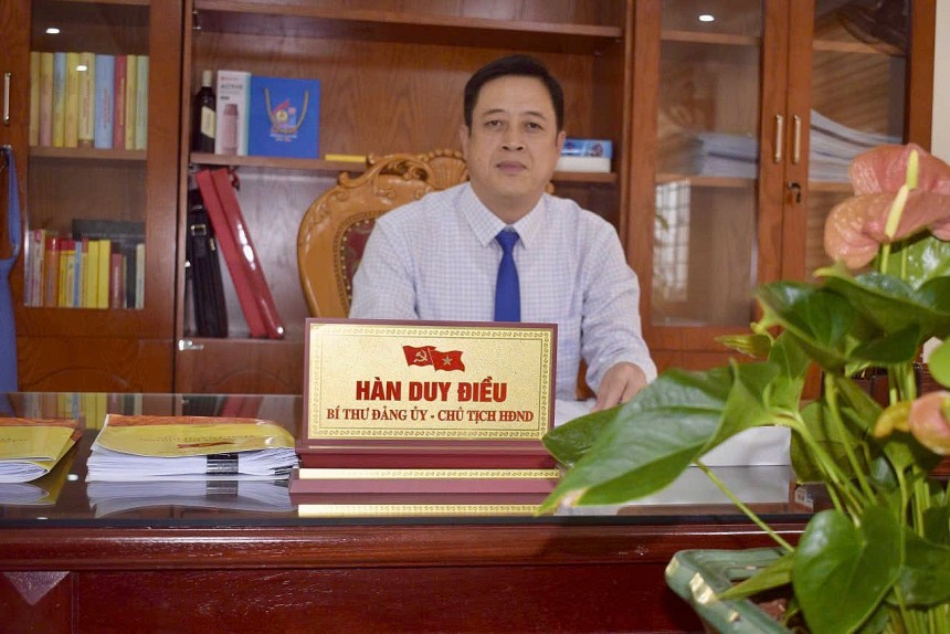 Ông Hàn Duy Điều, Bí thư Đảng ủy, Chủ tịch HĐND xã Hồ Vương Ông Hàn Duy Điều, Bí thư Đảng ủy, Chủ tịch HĐND xã Hồ Vương