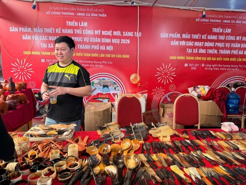 soi dong trien lam san pham mau thiet ke thu cong my nghe moi phuc vu xuan binh ngo 2026 tai xa ung thien