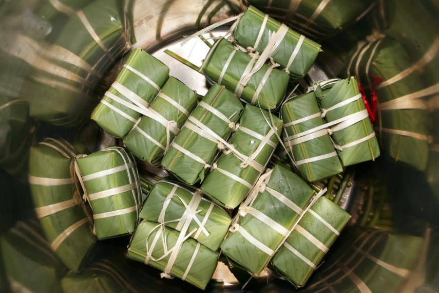 Bánh chưng Thủy Đường rộn ràng Tết cổ truyền nơi đất Cảng Bánh chưng Thủy Đường rộn ràng Tết cổ truyền nơi đất Cảng