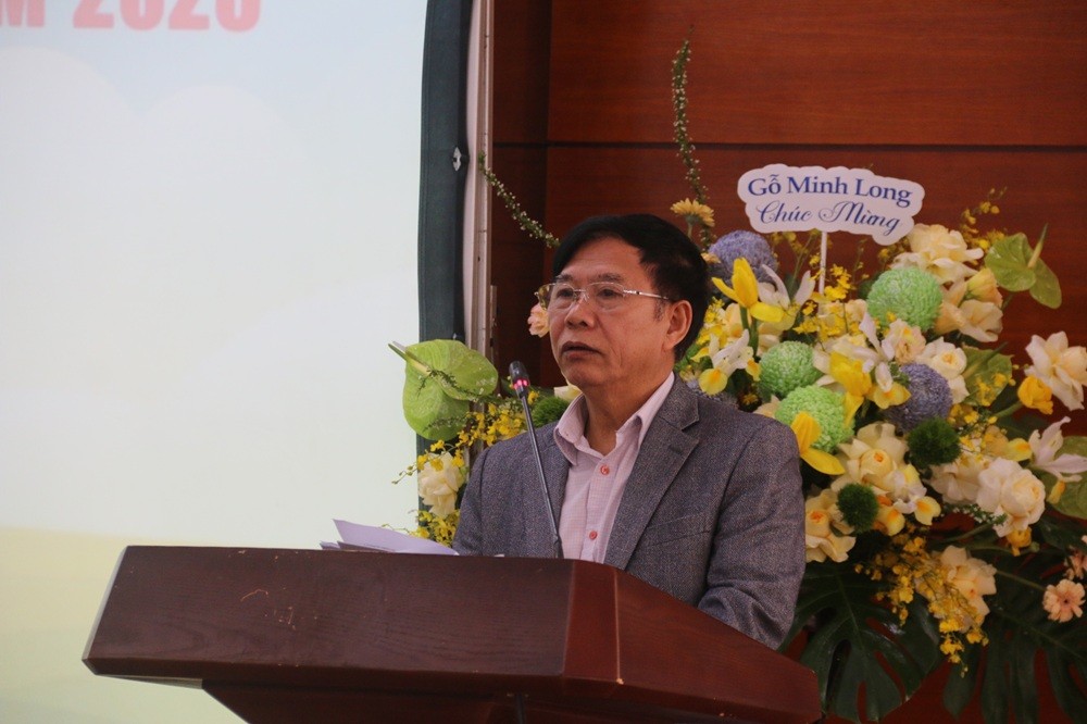 ông Lại Hữu Ước - Giám đốc Trung tâm Khoa học và Tư vấn phát triển OCOP đã báo cáo cụ thể một số kết quả nổi bật của Trung tâm