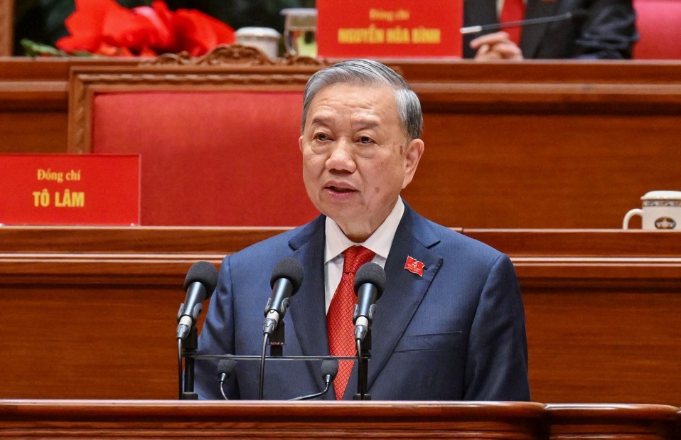 Tổng Bí thư Tô Lâm phát biểu tại phiên bế mạc Đại hội đại biểu toàn quốc lần thứ XIV của Đảng