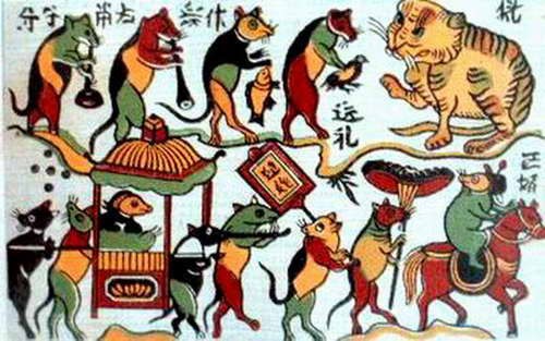 Ngựa tạo hình dân gian đã tham gia vào cuộc sống xã hội của con người, như con ngựa hồng vui vẻ đang nhịp bước trong tác phẩm tranh Đông Hồ ''Đám cưới chuột'' (hay còn gọi là ''Ông nghè vinh quy''). Ngựa tạo hình dân gian đã tham gia vào cuộc sống xã hội của con người, như con ngựa hồng vui vẻ đang nhịp bước trong tác phẩm tranh Đông Hồ ''Đám cưới chuột'' (hay còn gọi là ''Ông nghè vinh quy'').