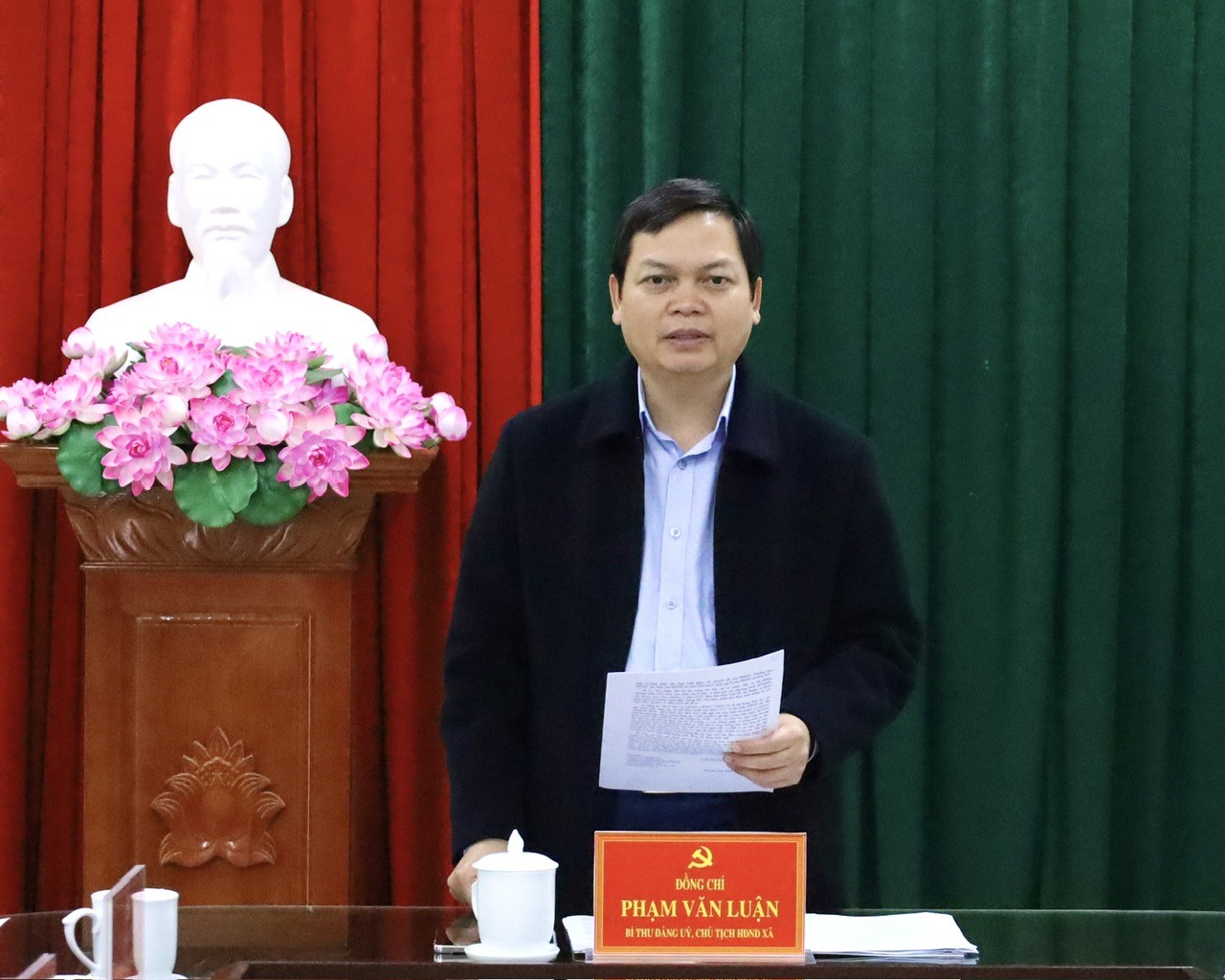 Ông Phạm Văn Luận - Bí thư Đảng ủy - Chủ tịch HĐND xã Xuân Hòa