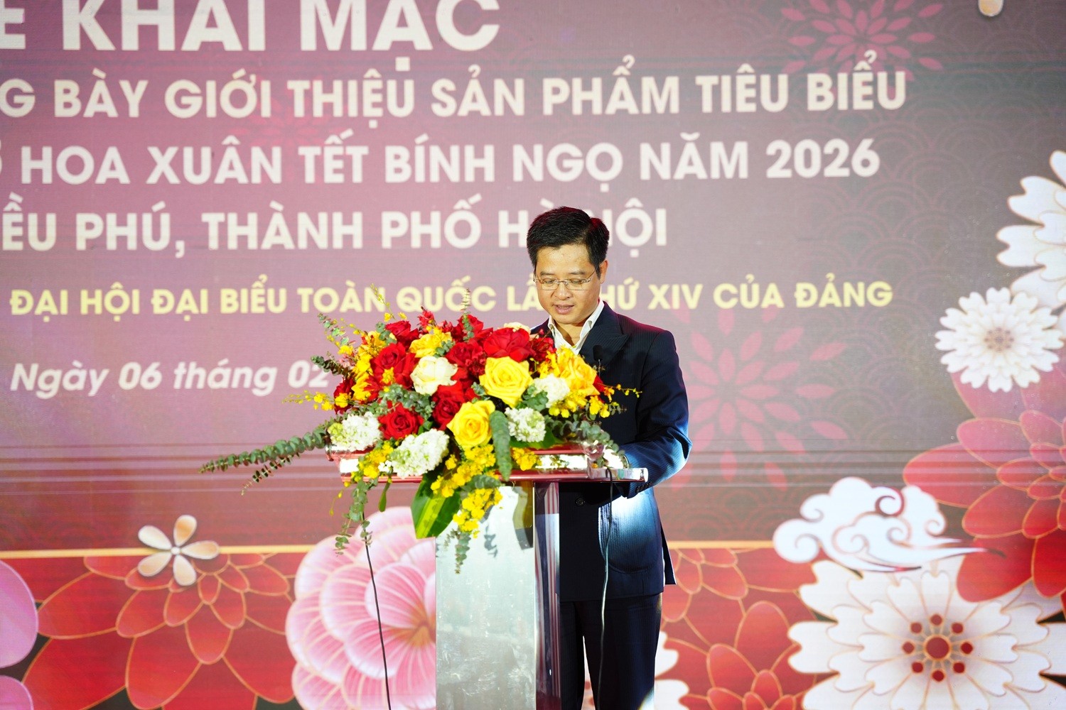 Phó Giám đốc Sở Công Thương Hà Nội Nguyễn Thế Hiệp phát biểu tại buổi lễ.