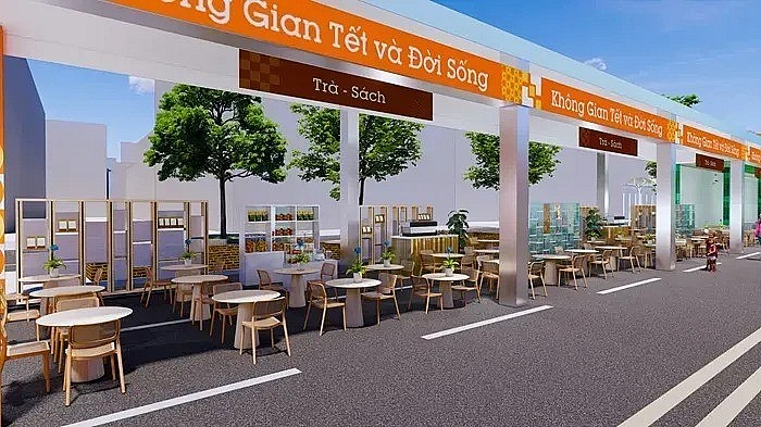 Không gian đọc sách và trải nghiệm công nghệ tại các điểm tổ chức lễ hội