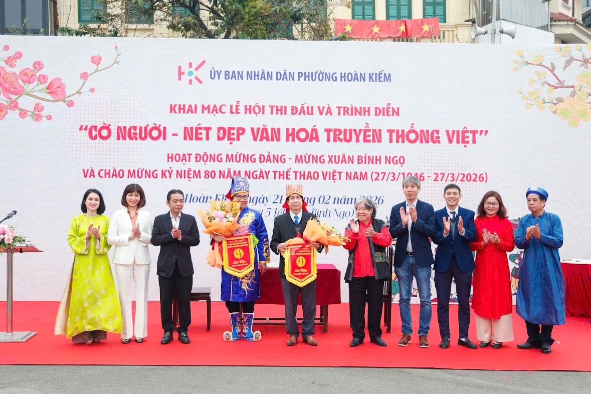 Phường Hoàn Kiếm tổ chức lễ hội trình diễn, thi đấu Cờ người  nhân dịp đầu xuân