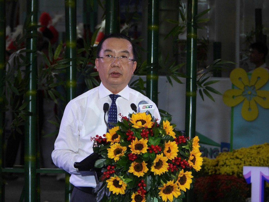 Ông Trần Thế Thuận, Giám đốc Sở Văn hóa - Thể thao TP. HCM tại lễ khai mạc sự kiện