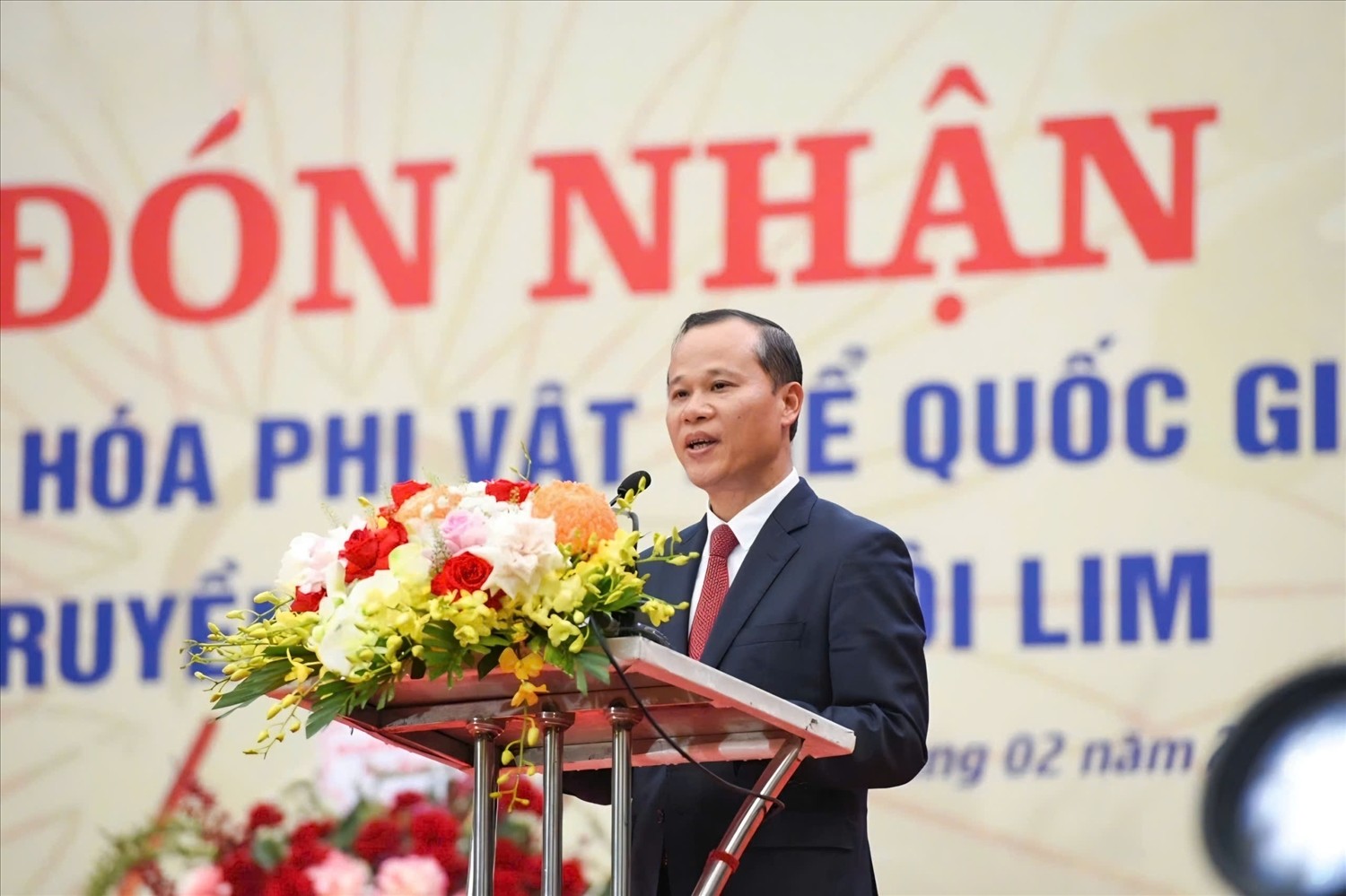 Ông Mai Sơn - Phó Chủ tịch Thường trực UBND tỉnh Bắc Ninh phát biểu tại buổi lễ. Ảnh: ITN