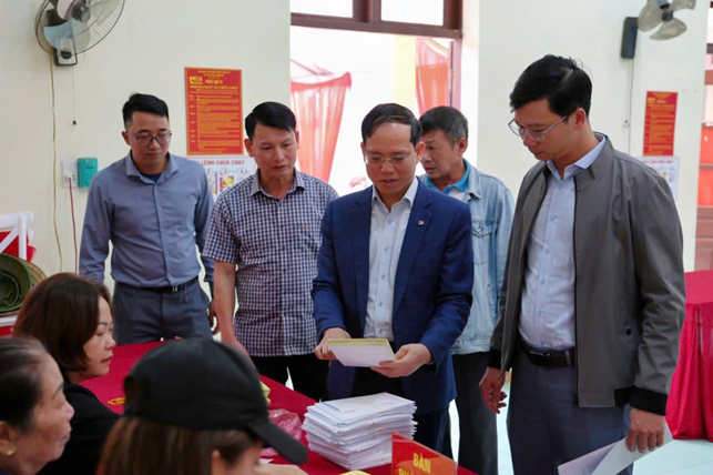 Đoàn công tác Thành phố Hải Phòng kiểm tra công tác chuẩn bị bầu cử tại phường Nam Triệu