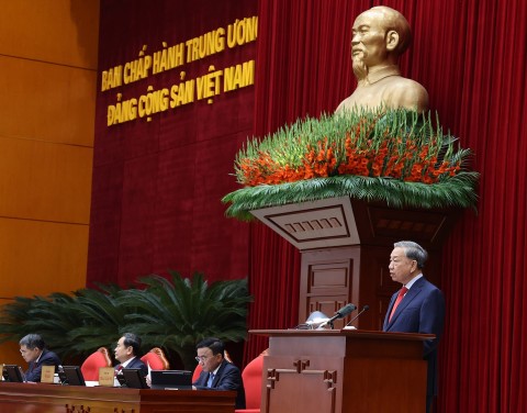 tong bi thu to lam phat bieu khai mac hoi nghi trung uong lan thu 2 khoa xiv