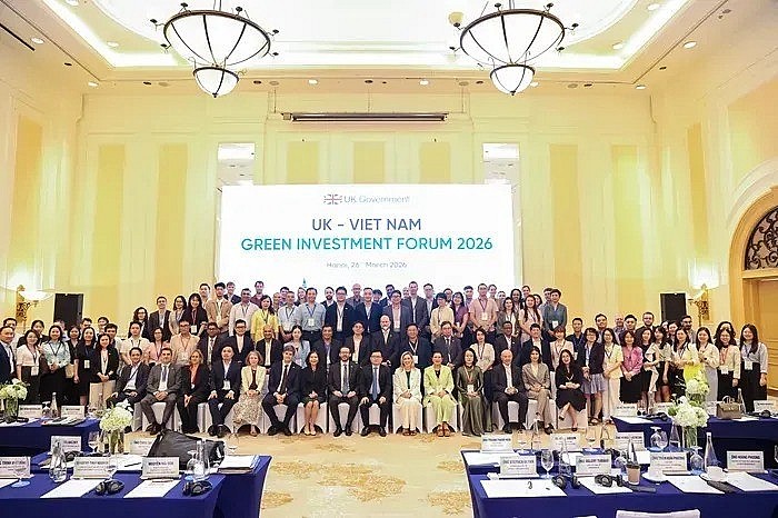 Hơn 200 đại biểu tham dự Diễn đàn Đầu tư xanh Anh - Việt 2026 thúc đẩy tài chính xanh và năng lượng sạch tại Việt Nam. Nguồn: Đại sứ quán Vương quốc Anh tại Hà Nội