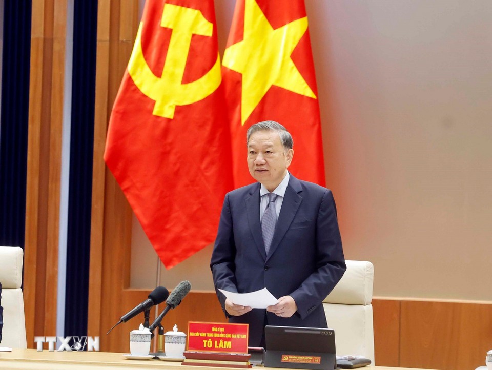 TỔNG BÍ THƯ-CHỦ TỊCH NƯỚC TÔ LÂM LÀM VIỆC VỚI BAN CHẤP HÀNH ĐẢNG BỘ THÀNH PHỐ HẢI PHÒNG