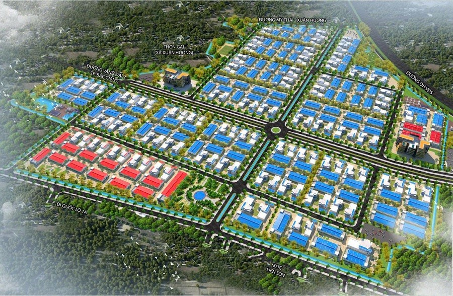 Phối cảnh KCN Mỹ Thái – Xuân Hương – Tân Dĩnh