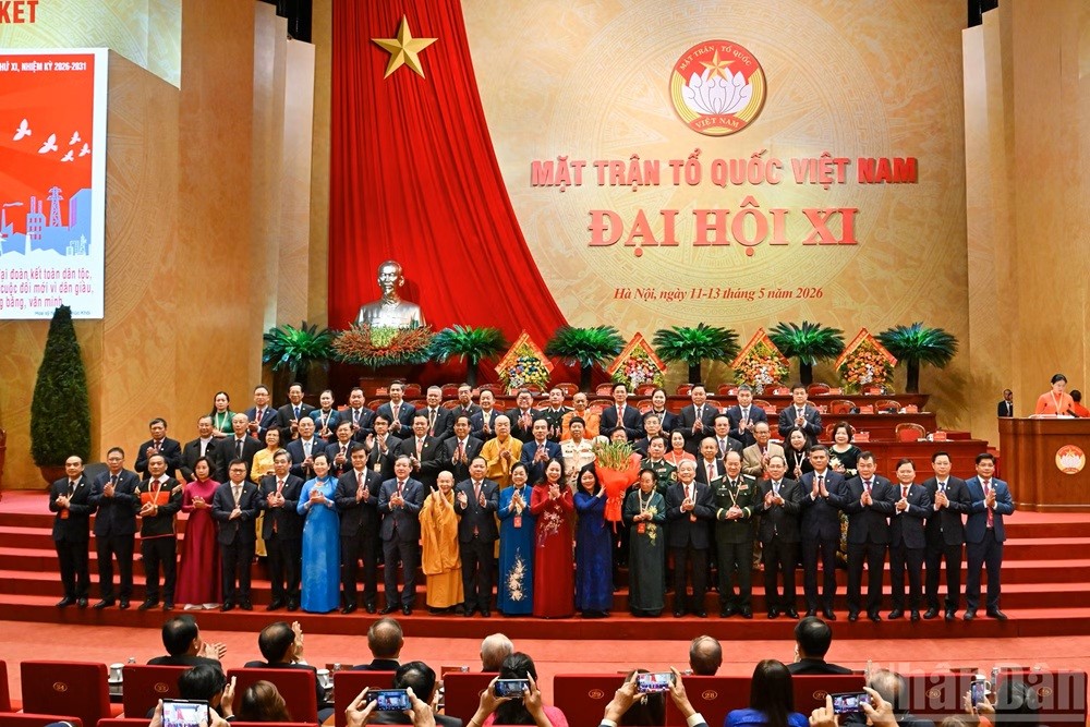Ảnh: Bế mạc Đại hội đại biểu toàn quốc Mặt trận Tổ quốc Việt Nam lần thứ XI