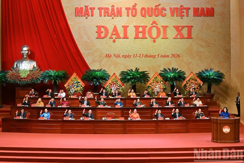 Ảnh: Bế mạc Đại hội đại biểu toàn quốc Mặt trận Tổ quốc Việt Nam lần thứ XI