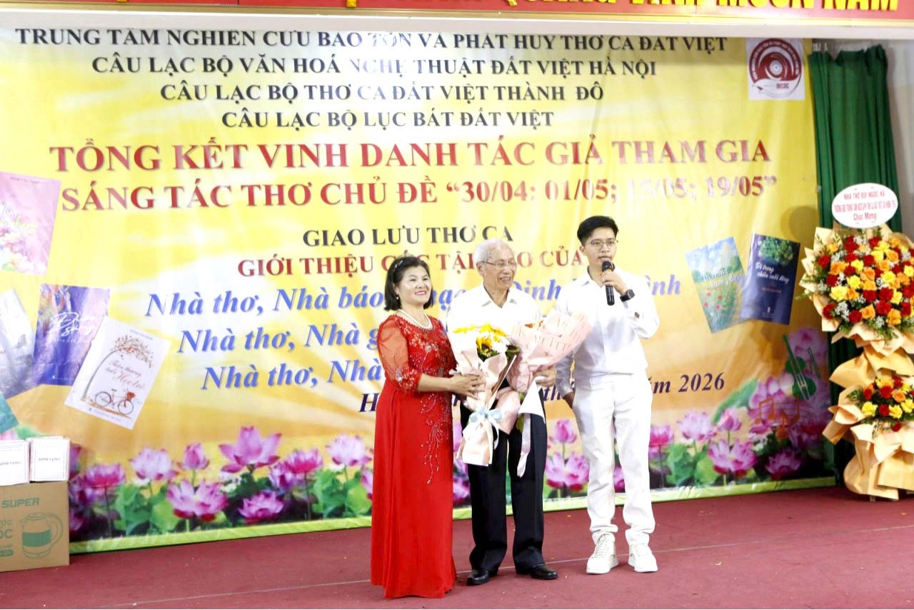 Tổng kết vinh danh tác giả tham gia sáng tác thơ