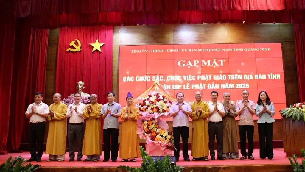 Quảng Ninh gặp mặt chức sắc, chức việc Phật giáo nhân dịp Đại lễ Phật đản 2026