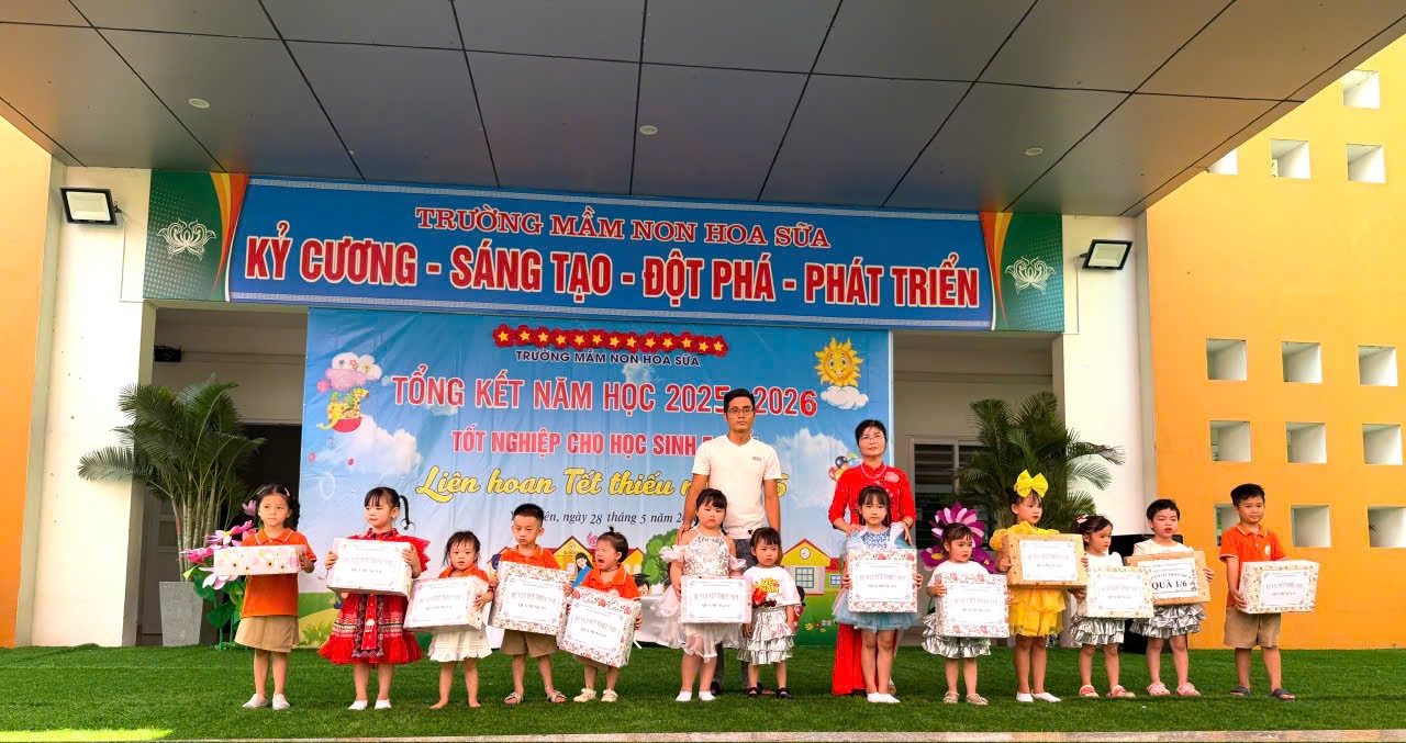 Trường mầm non Hoa Sữa xã Phù đổng thành phố Hà Nội tổ chức lễ tổng kết năm học và liên hoan thiếu nhi 1/6