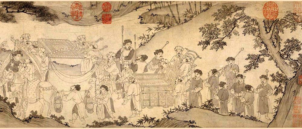 Nghệ nhân Thanh Liễu phục dựng tranh cổ “Trúc Lâm đại sĩ xuất sơn đồ” Nghệ nhân Thanh Liễu phục dựng tranh cổ “Trúc Lâm đại sĩ xuất sơn đồ”