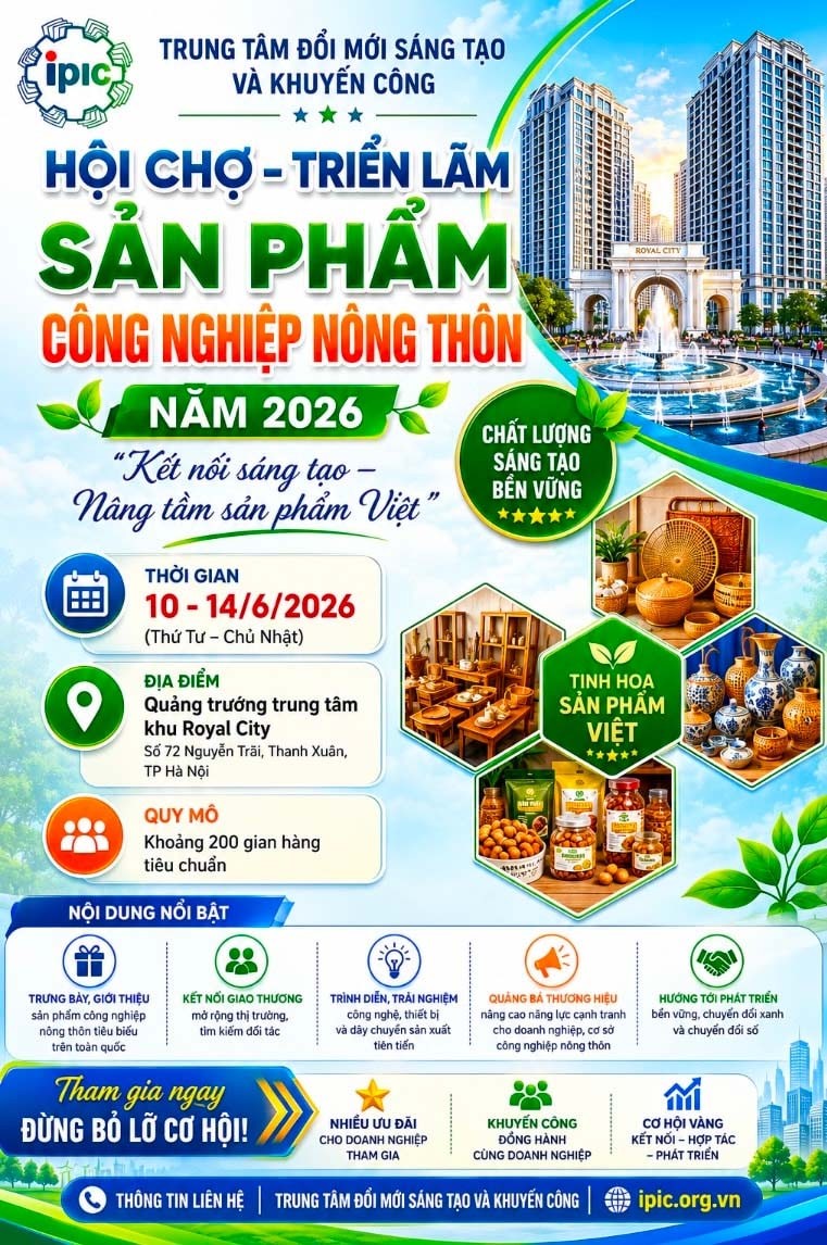 Hội chợ Triển lãm sản phẩm công nghiệp nông thôn thu hút hơn 200 gian hàng Hội chợ Triển lãm sản phẩm công nghiệp nông thôn thu hút hơn 200 gian hàng