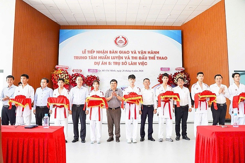 Sở Văn hóa và Thể thao TP. HCM tổ chức Lễ tiếp nhận, bàn giao và đưa vào vận hành Dự án 5 - trụ sở làm việc thuộc Trung tâm Huấn luyện và Thi đấu Thể thao vào sáng ngày 26/6 