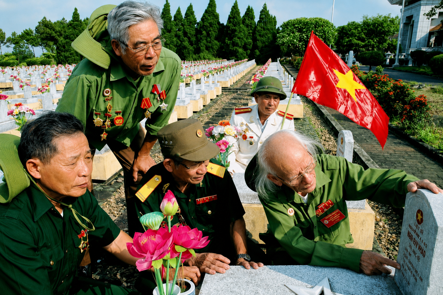 Đi tìm đồng đội. Ảnh: Cảnh Yên