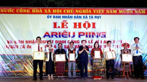 le hoi arieu piing cua nguoi ta oi duoc cong nhan la di san quoc gia