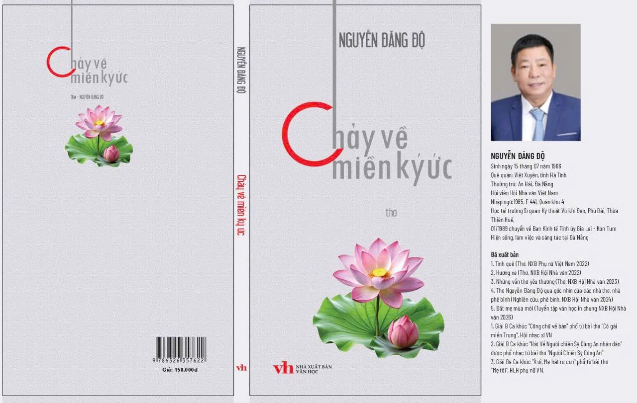 Bìa tập thơ “Chảy về miền ký ức” Bìa tập thơ “Chảy về miền ký ức”