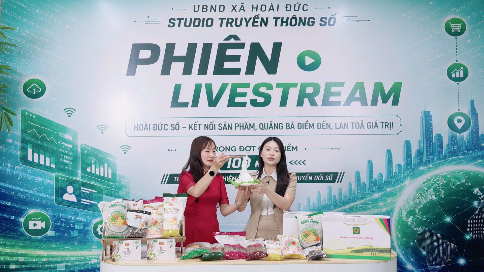 Livestream mở thêm cánh cửa thị trường cho sản phẩm OCOP Hoài Đức
