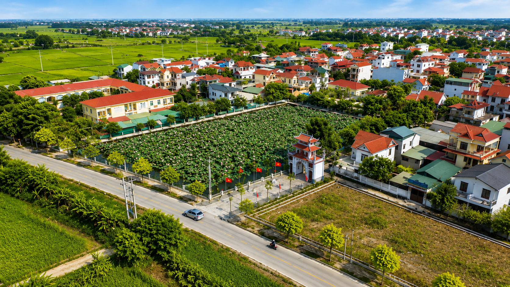 Làng quê nông thôn mới xã Thường Tin s