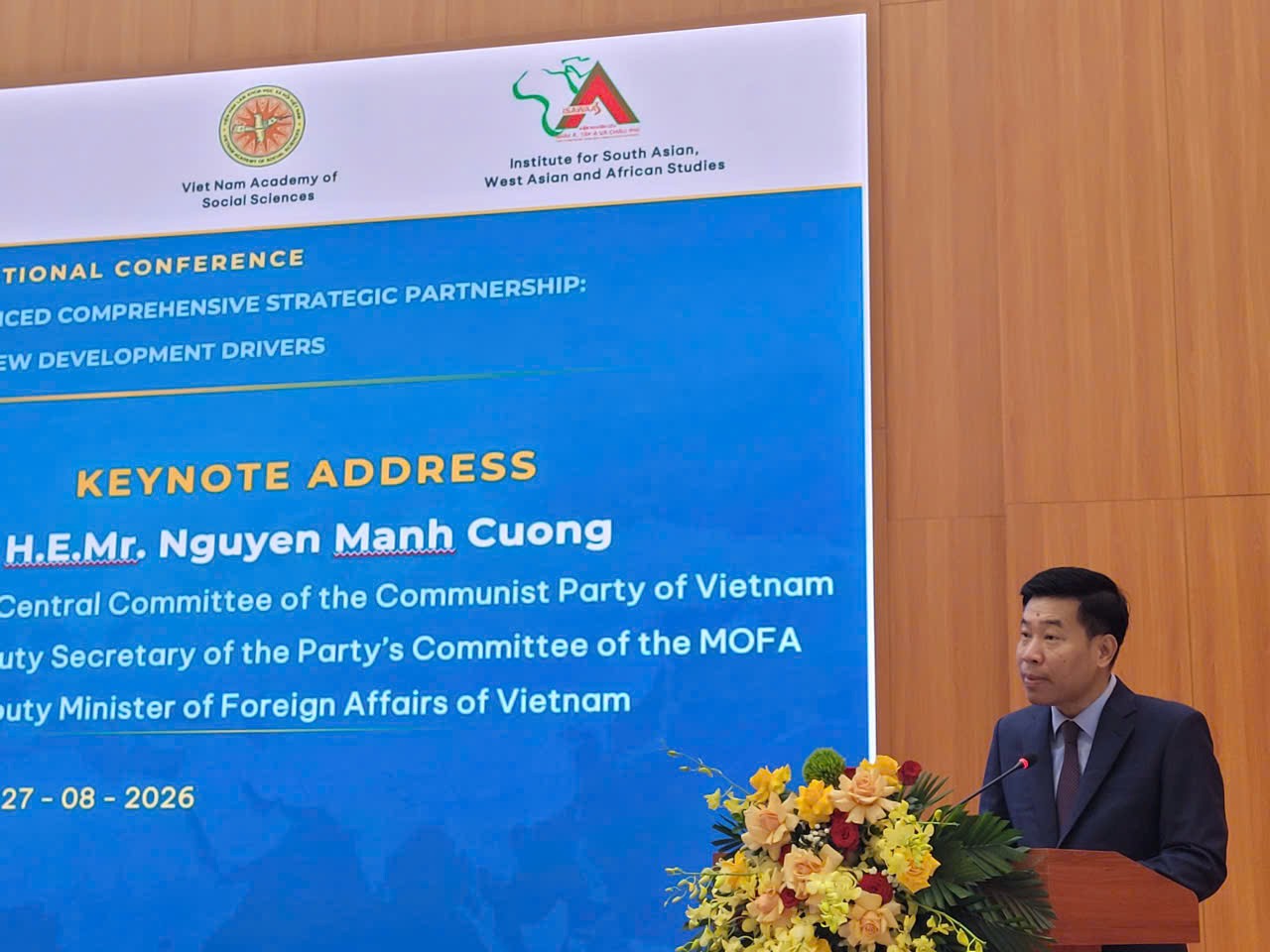Hội Hữu nghị Việt Nam - Ấn Độ thành phố Hà Nội ( HAVIFA) tham gia Hội thảo khoa học quốc tế “Quan hệ Đối tác chiến lược toàn diện tăng cường Việt Nam-Ấn Độ: Hướng tới những động lực phát triển mới”. Hội Hữu nghị Việt Nam - Ấn Độ thành phố Hà Nội ( HAVIFA) tham gia Hội thảo khoa học quốc tế “Quan hệ Đối tác chiến lược toàn diện tăng cường Việt Nam-Ấn Độ: Hướng tới những động lực phát triển mới”.