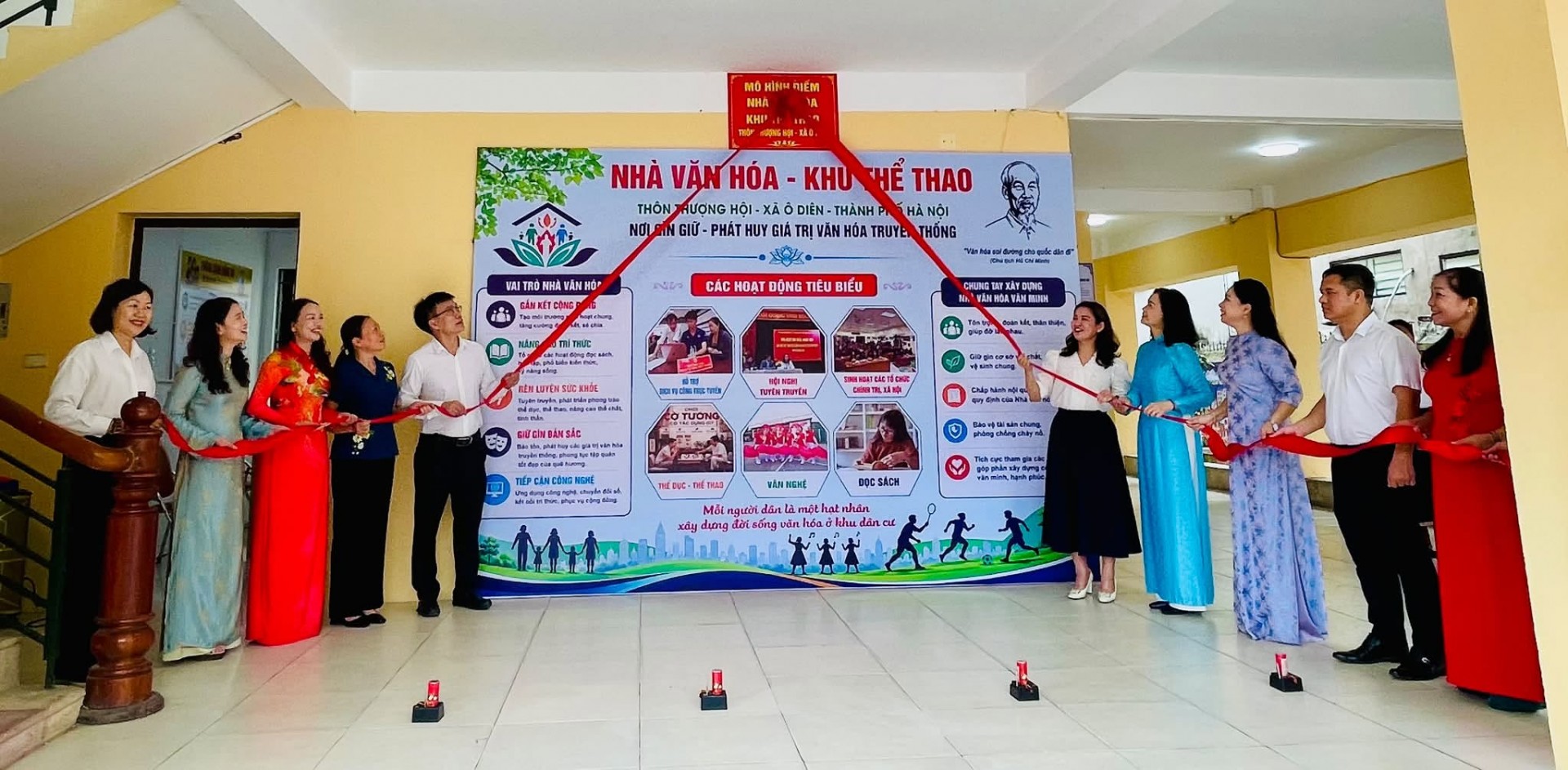 Xã Ô Diên ra mắt mô hình điểm nâng cao hiệu quả hoạt động Nhà văn hóa - Khu thể thao thôn Thượng Hội, hướng tới phát huy vai trò của thiết chế văn hóa trong đời sống cộng đồng.