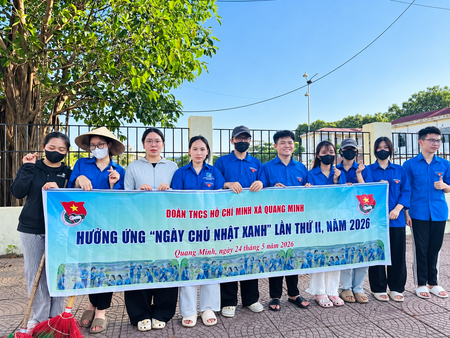 Đoàn Thanh niên xã Quang Minh đã tổ chức ra quân hưởng ứng “Ngày Chủ nhật Xanh” năm 2026 với sự tham gia tích cực của đông đảo đoàn viên, thanh niên trên địa bàn xã. Đoàn Thanh niên xã Quang Minh đã tổ chức ra quân hưởng ứng “Ngày Chủ nhật Xanh” năm 2026 với sự tham gia tích cực của đông đảo đoàn viên, thanh niên trên địa bàn xã.