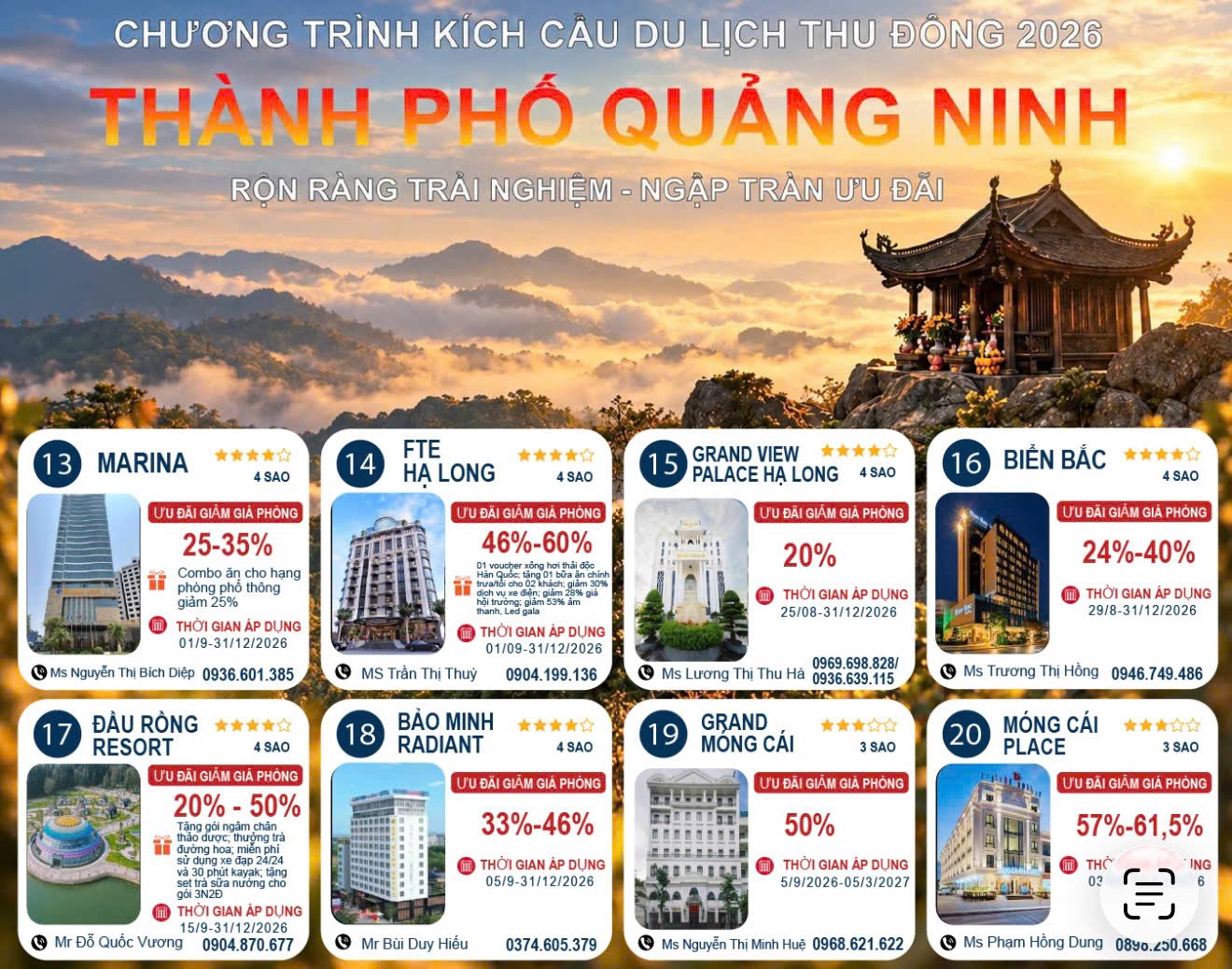 Quảng Ninh tổ chức nhiều chương trình để kích cầu du lịch Quảng Ninh tổ chức nhiều chương trình để kích cầu du lịch