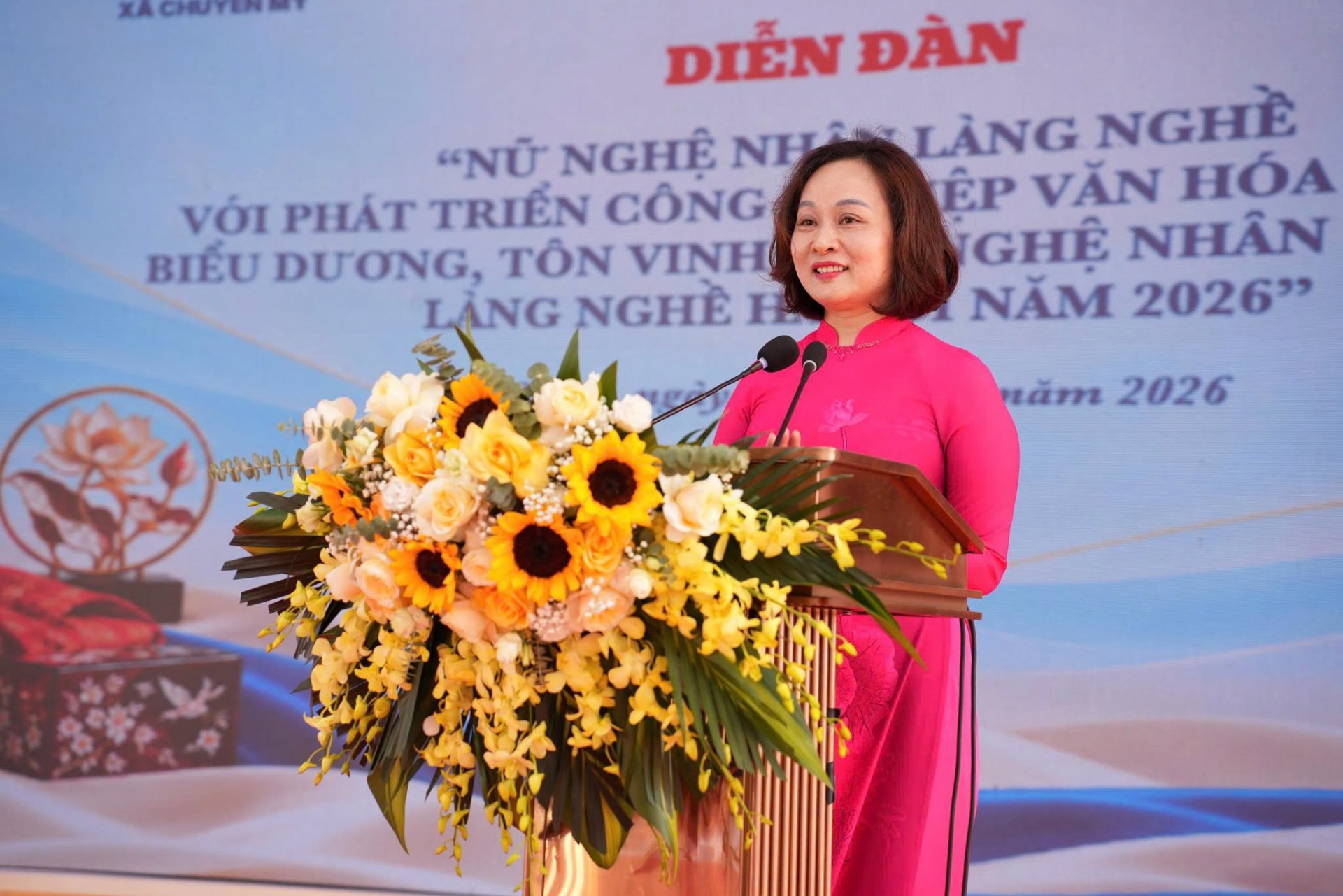 Phó Chủ tịch Thường trực Phạm Thị Thanh Hương phát biểu khai mạc Diễn đàn.