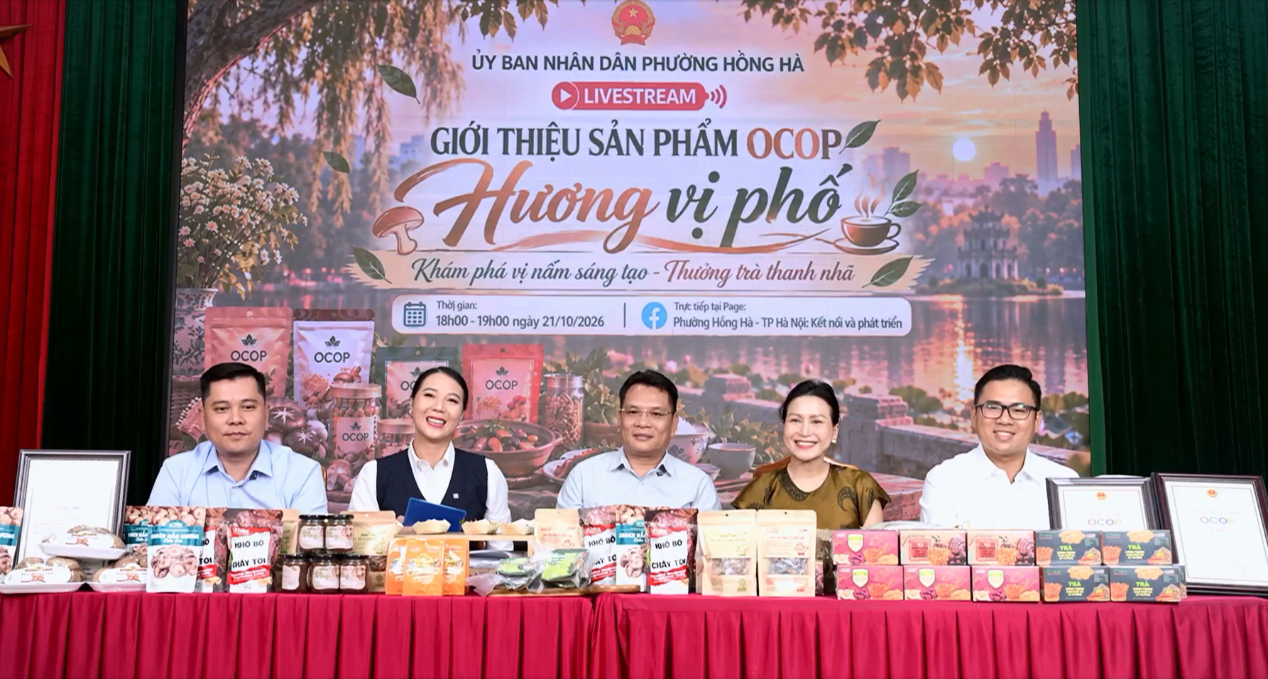 phuong hong ha livestream quang ba san pham ocop