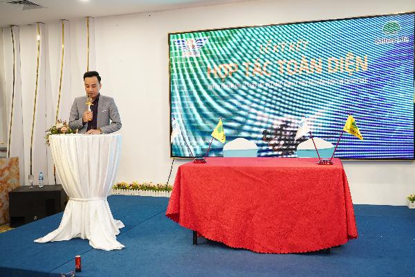 Ông Lê Tùng Lâm, Tổng giám đốc Công ty Safer life phát biểu tại buổi lễ