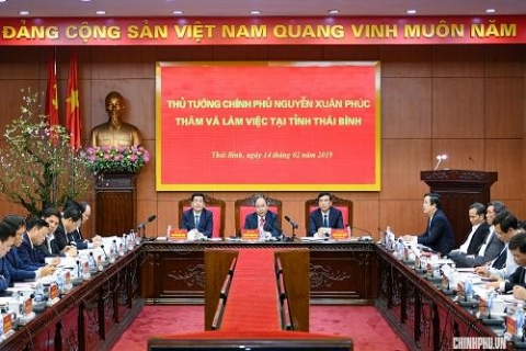 thu tuong lam viec voi lanh dao chu chot tinh thai binh