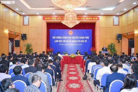 thu tuong lam viec voi bo ke hoach va dau tu