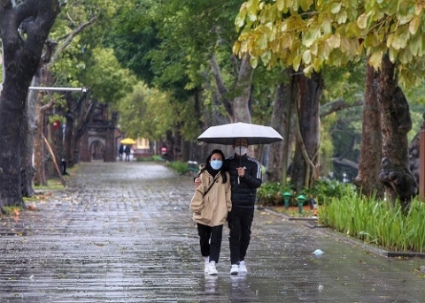 Thời tiết ngày 14/2: Bắc Bộ chuyển mưa rét trong ngày lễ Tình yêu
