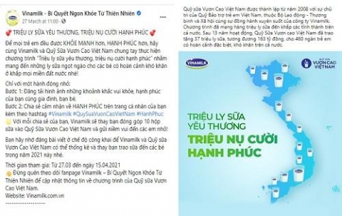 nhan dip ky niem 45 nam thanh lap vinamilk va quy sua vuon cao viet nam khoi dong hanh trinh 2021 voi chien dich y nghia trieu ly sua yeu thuong trieu nu cuoi hanh phuc