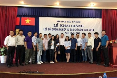 hoi nha bao tphcm khai giang boi duong nghiep vu bao chi nang cao nam 2018
